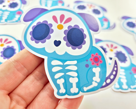 Day of the Dead Dog Sticker