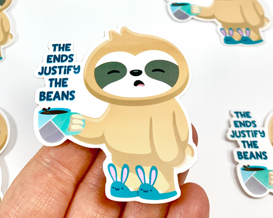 Sloth Coffee Sticker