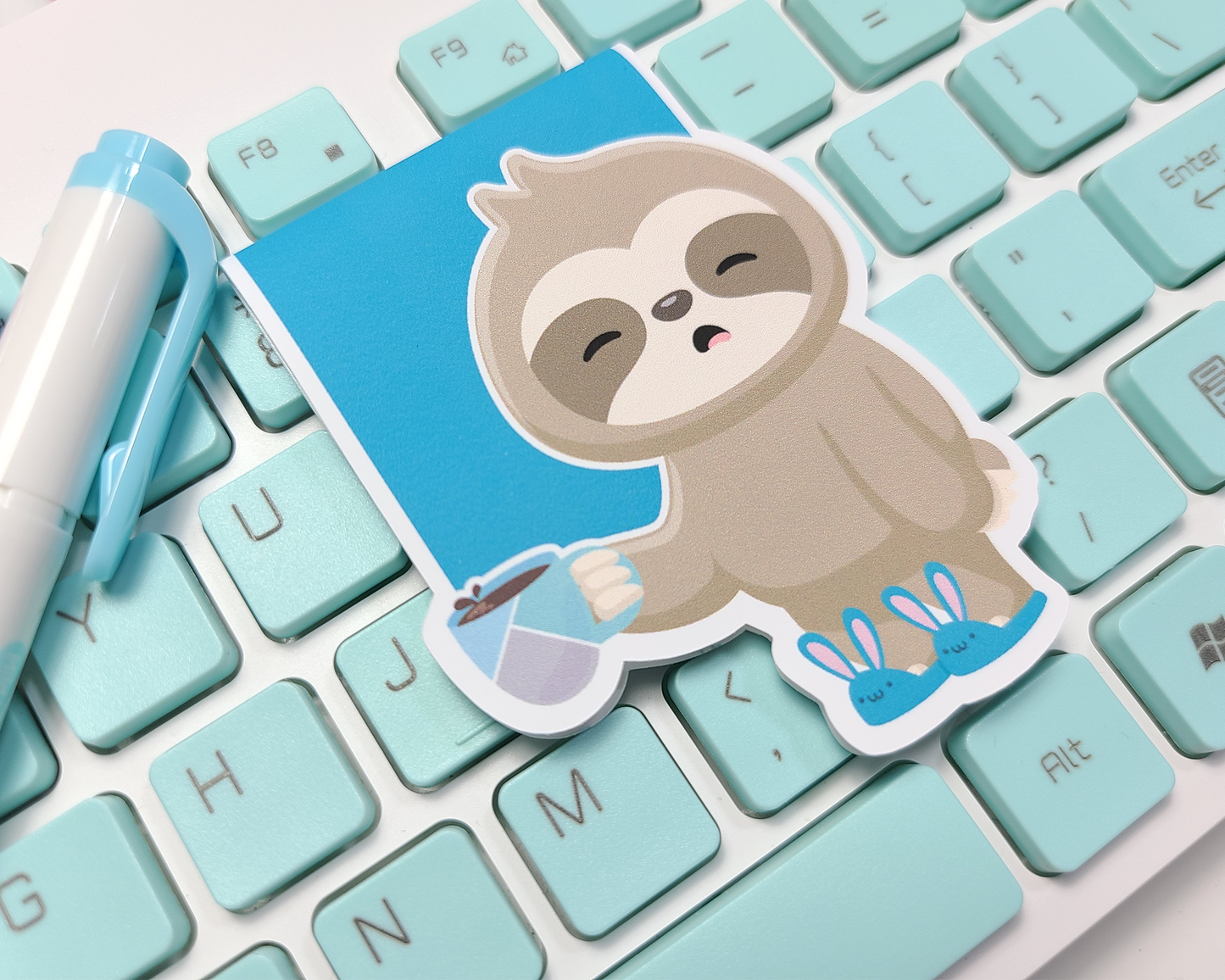 Sloth Coffee Magnetic Bookmark