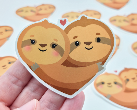 Sloth Heart Sticker