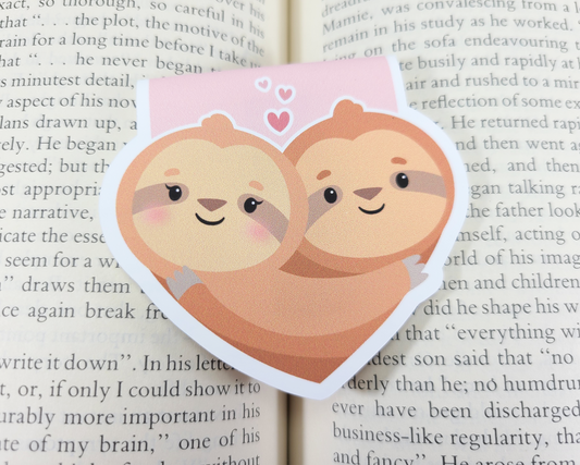 Sloth Hug Magnetic Bookmark