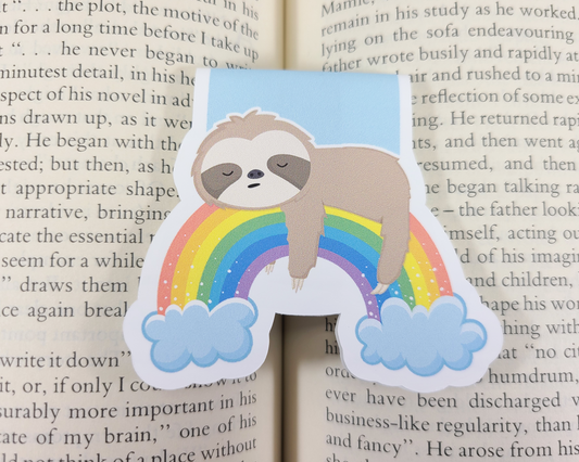 Sloth Rainbow Magnetic Bookmark
