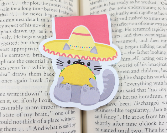 Cat Tacocat Magnetic Bookmark