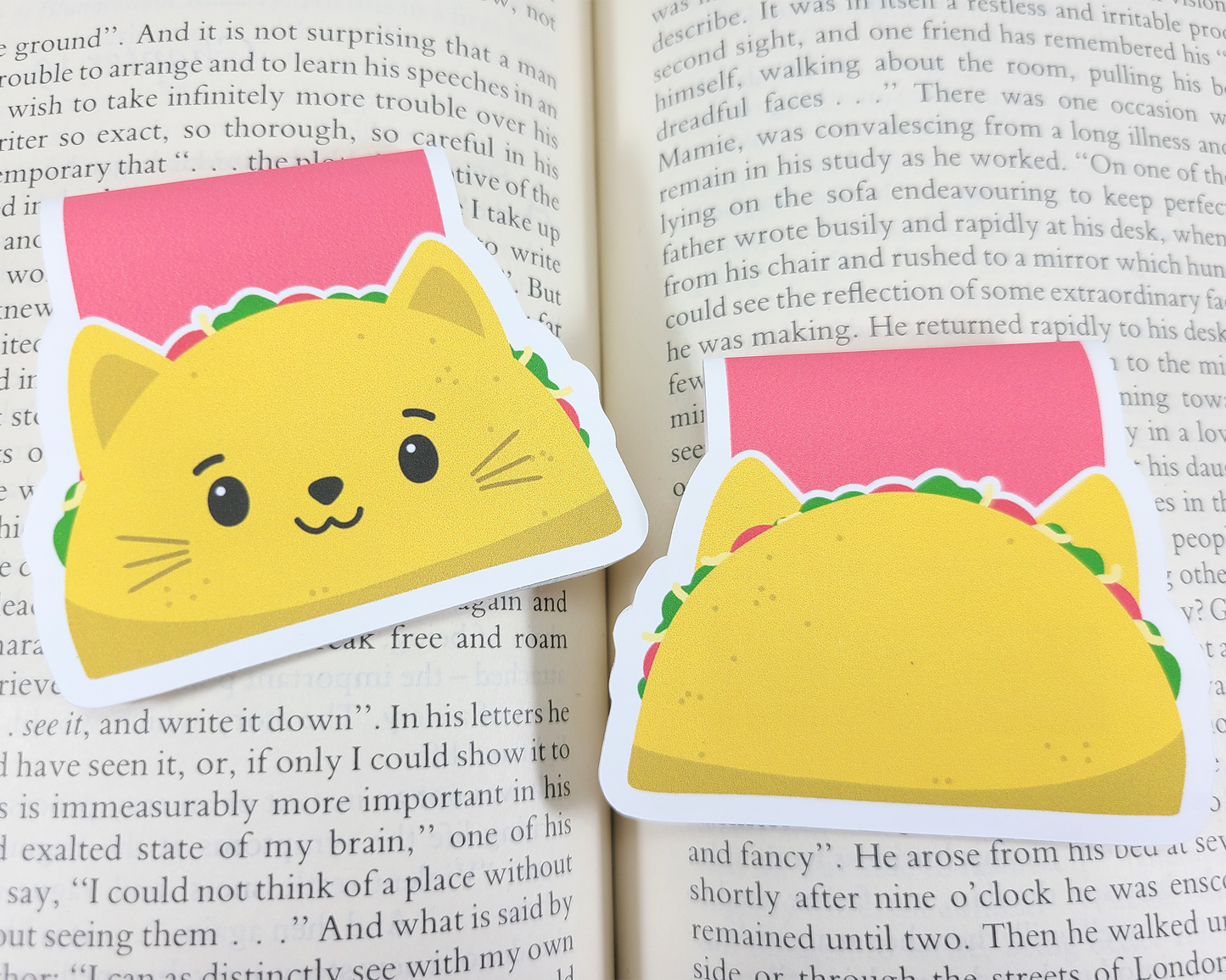 Cat Shaped Taco Magnetic Bookmark
