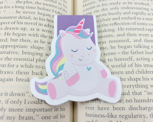 Unicorn Sitting Magnetic Bookmark