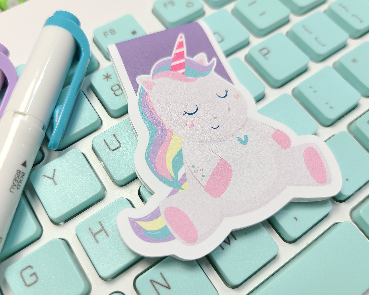 Unicorn Sitting Magnetic Bookmark
