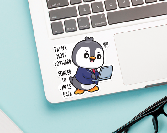 Penguin Circle Back Sticker