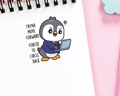 Penguin Circle Back Sticker