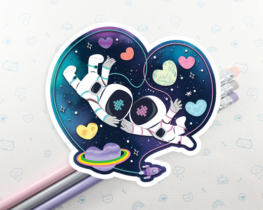 Astronauts in Love Sticker