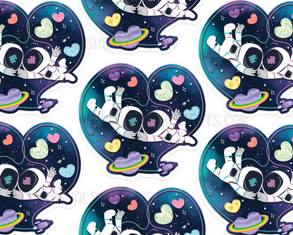 Astronauts in Love Sticker