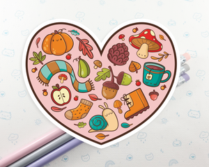 Heart Autumn Sticker