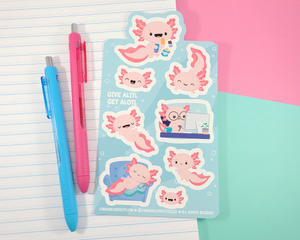 Axolotl Sticker Sheet