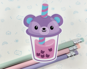 Boba Bear Cup Sticker