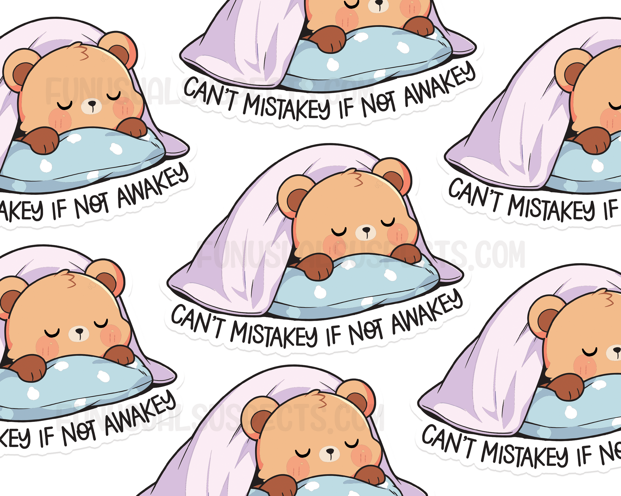 Sleepy Bear Sticker