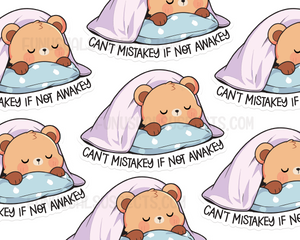 Sleepy Bear Sticker