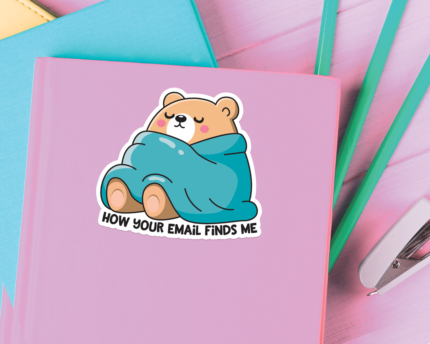 Bear How Your Email Finds Me Sticker