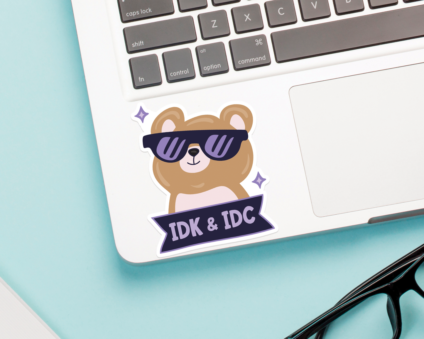 Bear IDK & IDC Sticker