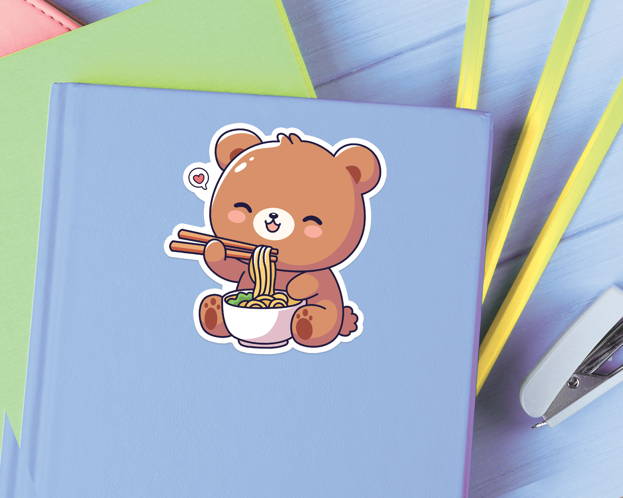 Bear Noodles Sticker