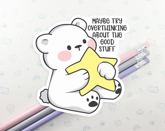 Bear Overthink Sticker