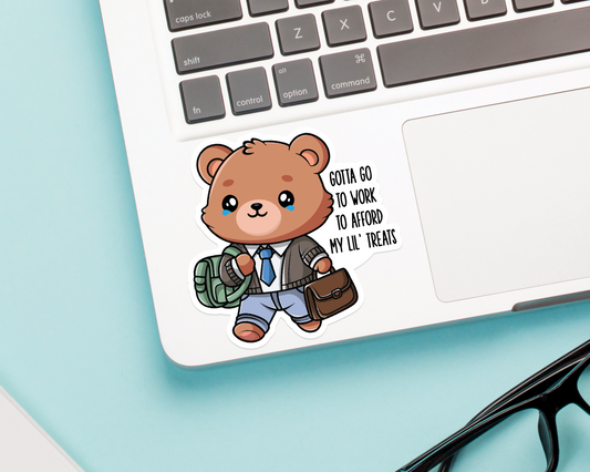 Bear Gotta Work Sticker