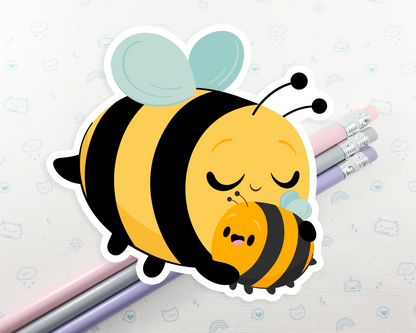 Bee Mom and Baby Sticker