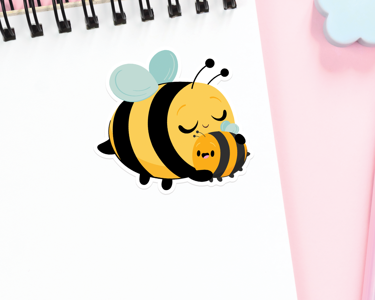 Bee Mom and Baby Sticker