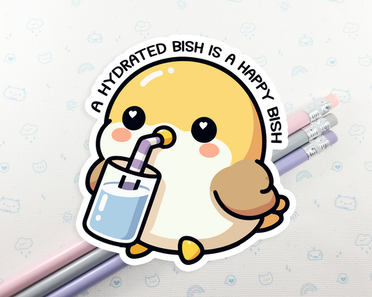 Bird Drinking Water Sticker