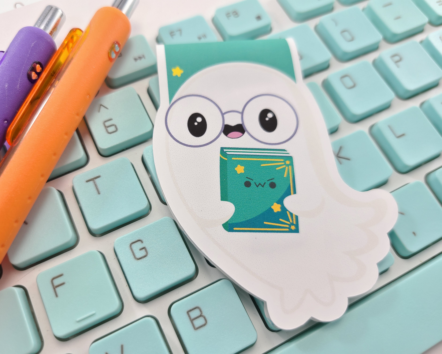 Halloween Ghost Book Magnetic Bookmark