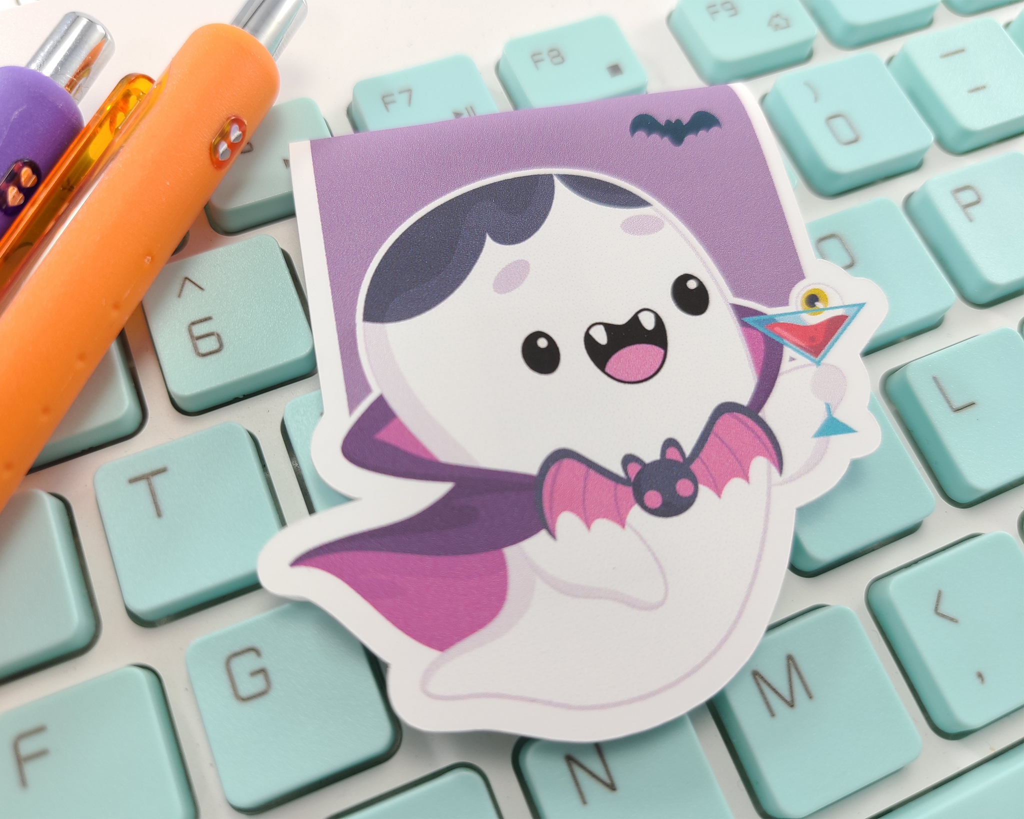 Halloween Vampire Ghost Magnetic Bookmark