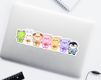 Boba Animals Long Sticker