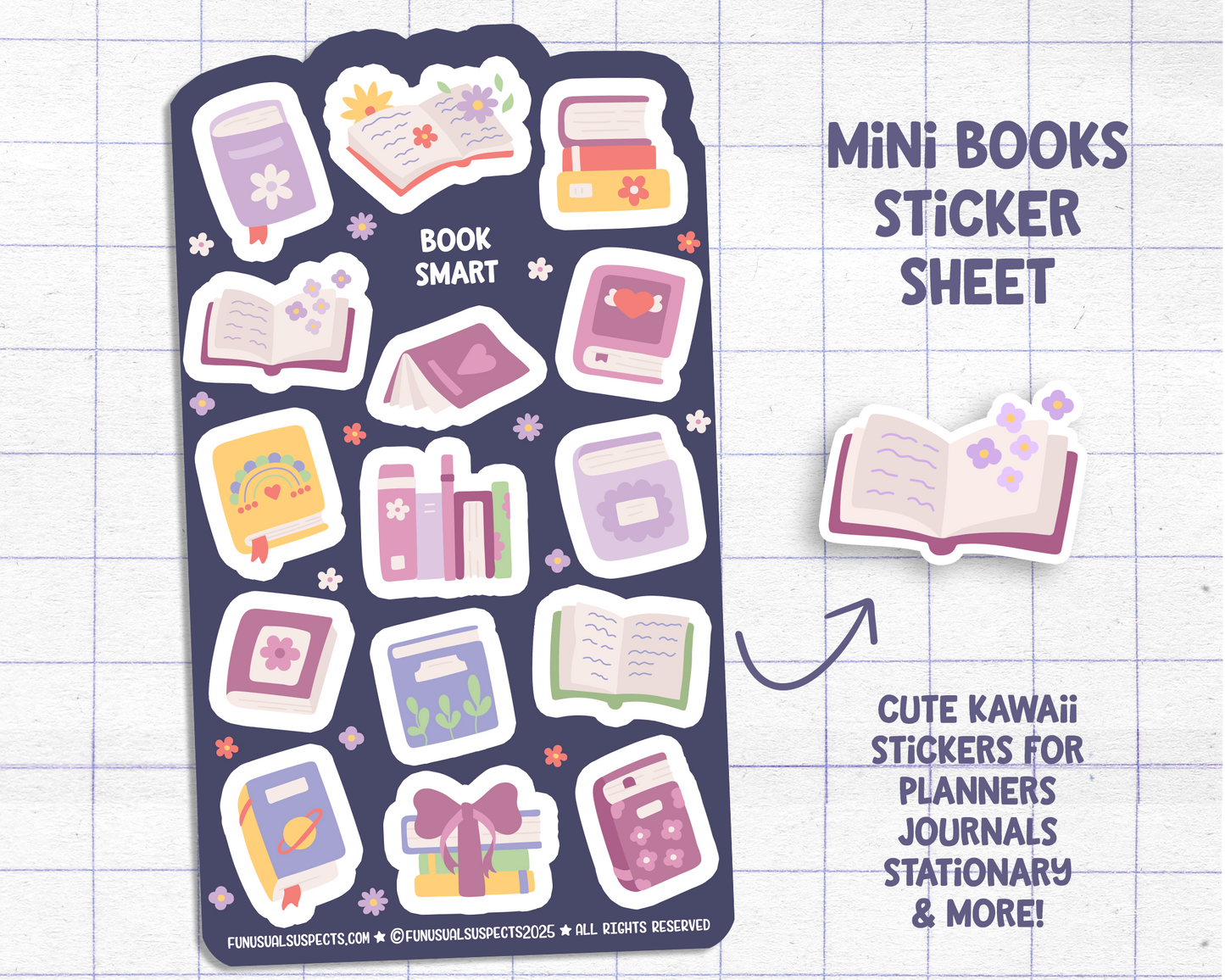 Books Mini Sticker Sheet