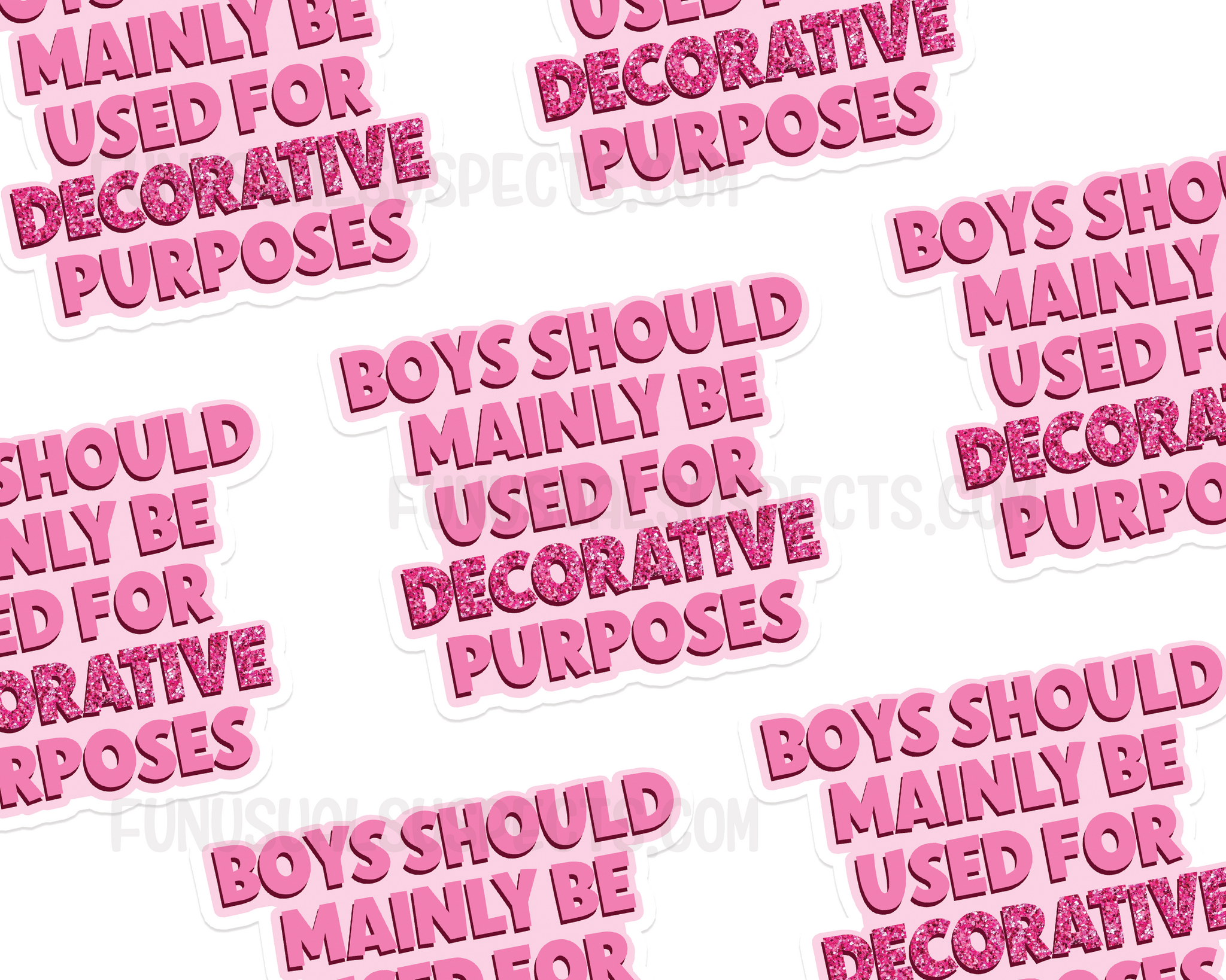 Boys Are Decorative Sticker