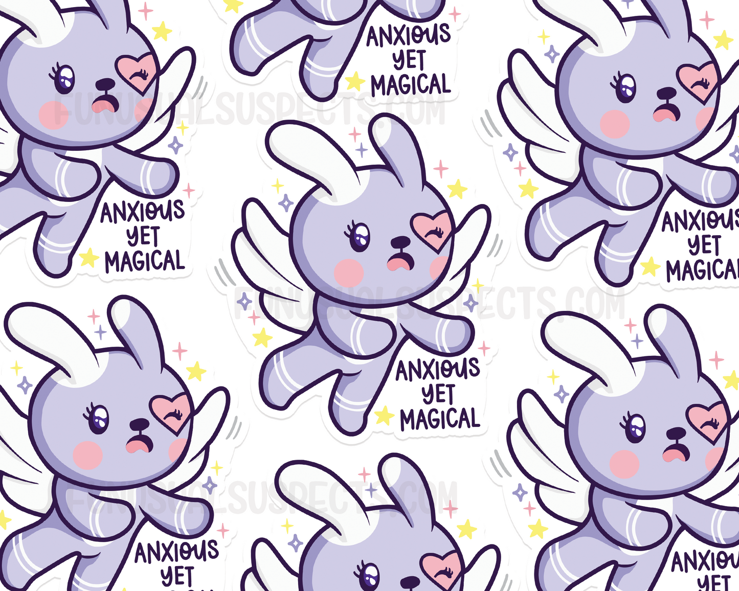 Bunny Anxious Yet Magical Sticker