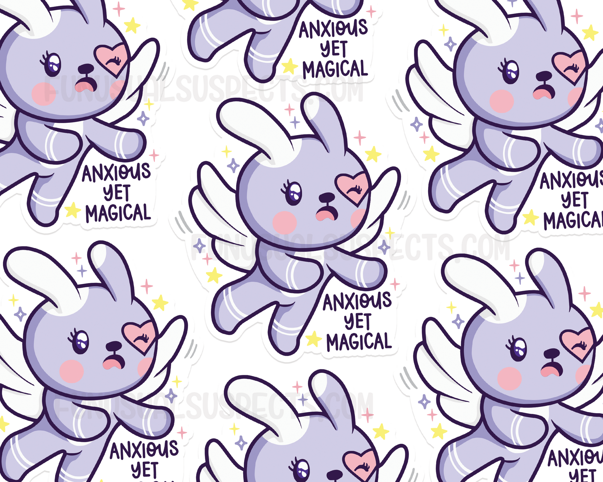 Bunny Anxious Yet Magical Sticker