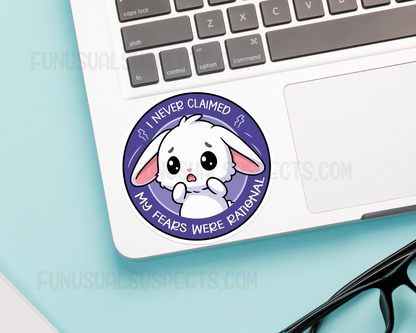 Bunny Irrational Fears Sticker