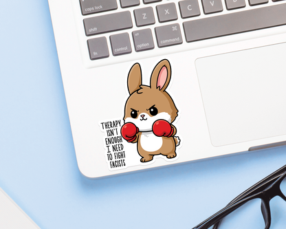 Bunny Fight Facists Sticker