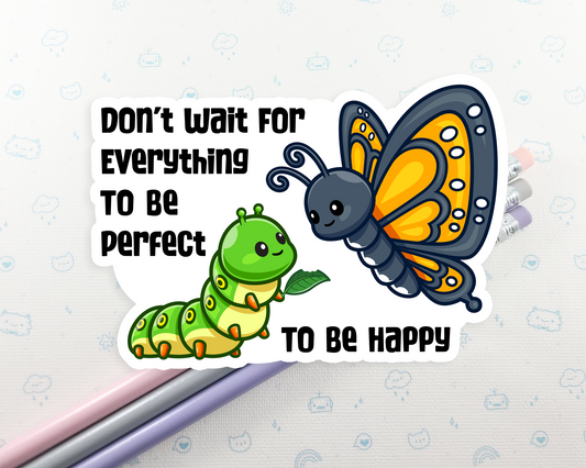 Butterfly Caterpillar Sticker