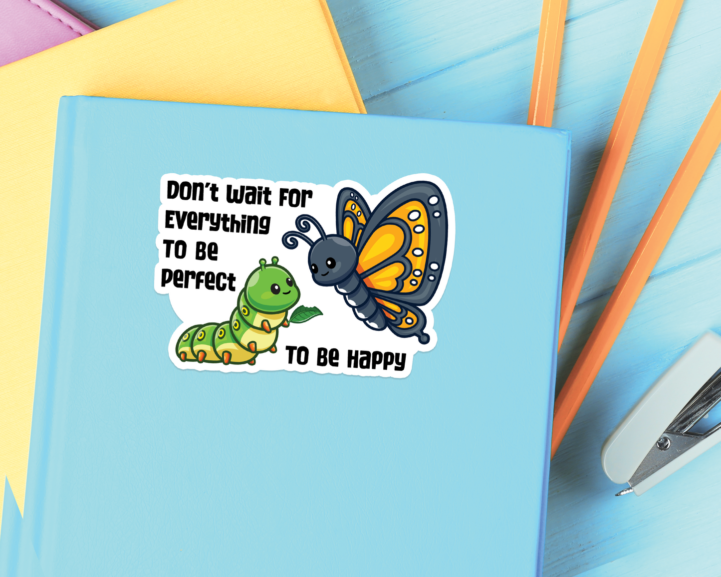 Butterfly Caterpillar Sticker