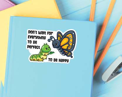 Butterfly Caterpillar Sticker