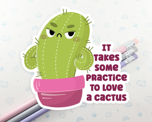 Cactus Practice Sticker