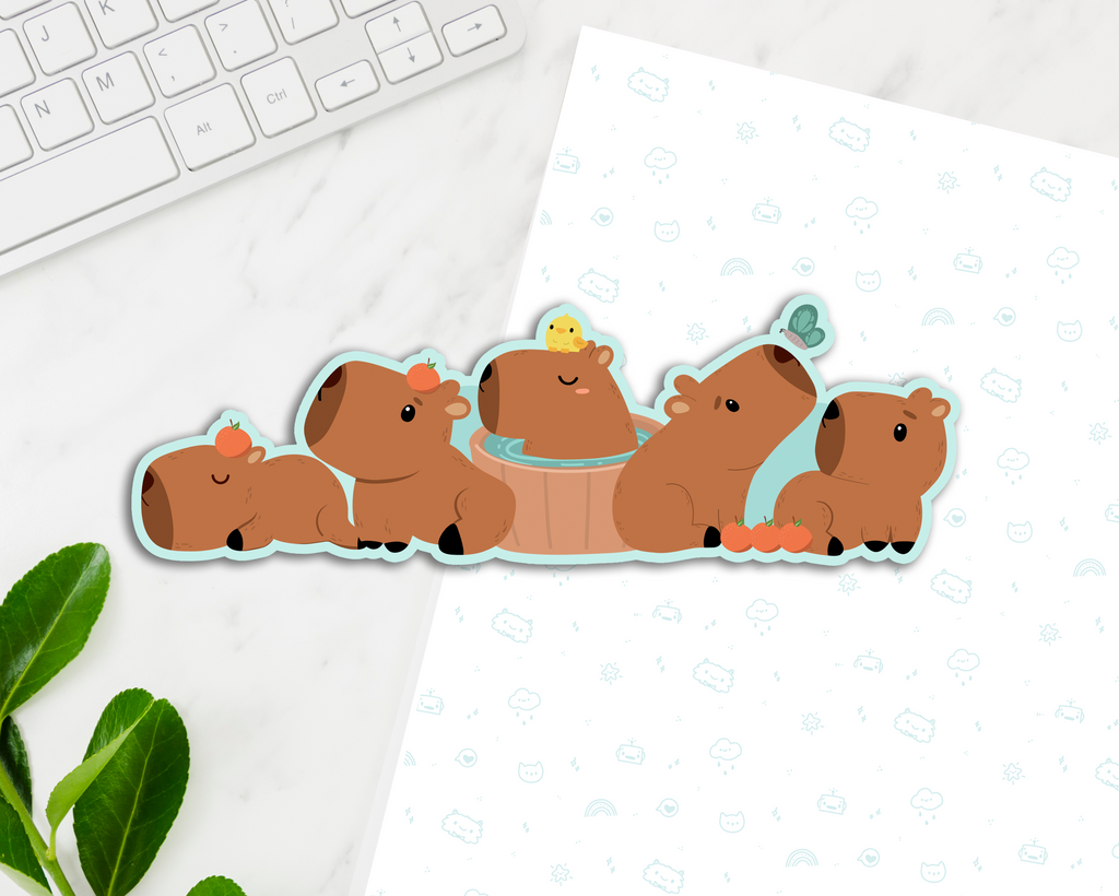 Capybara Long Sticker
