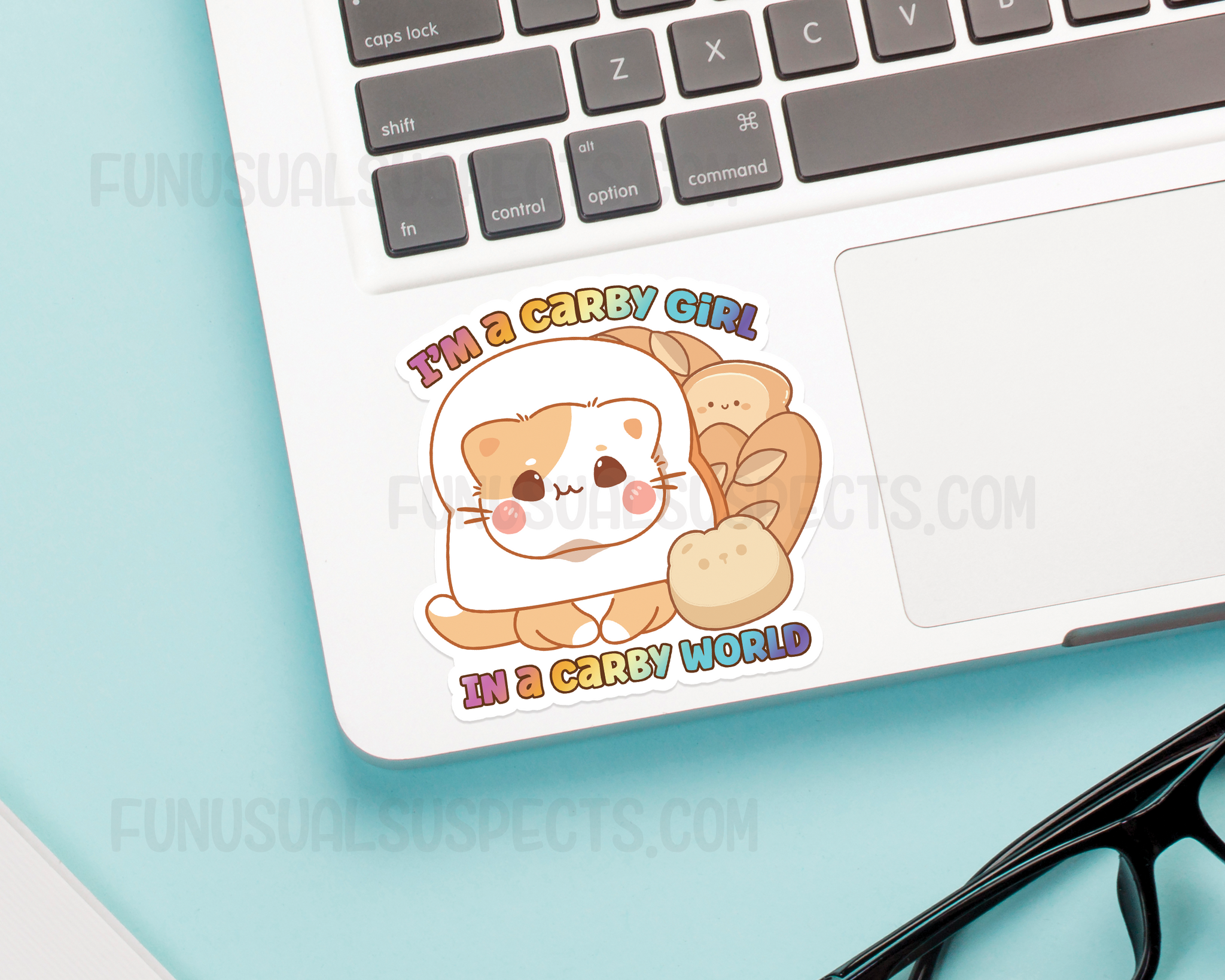 Carby Girl Cat Sticker