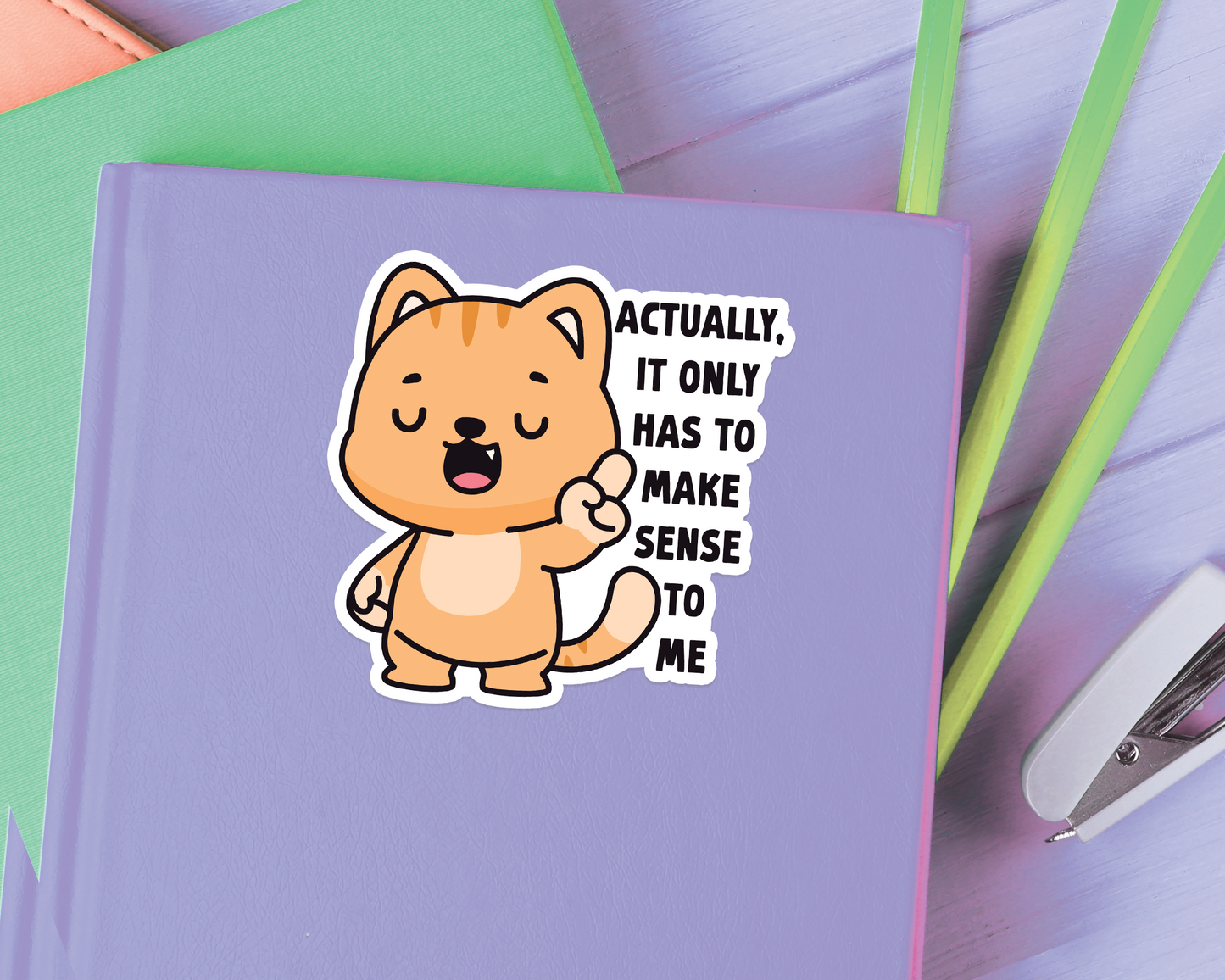 Cat Actually Sticker