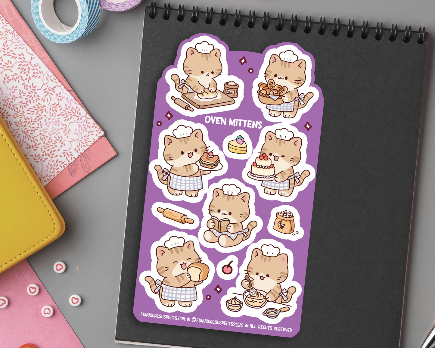 Cat Baker Sticker Sheet