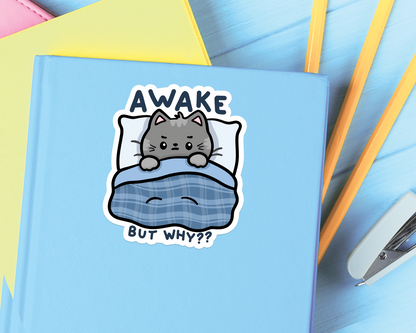 Cat In Bed Sticker