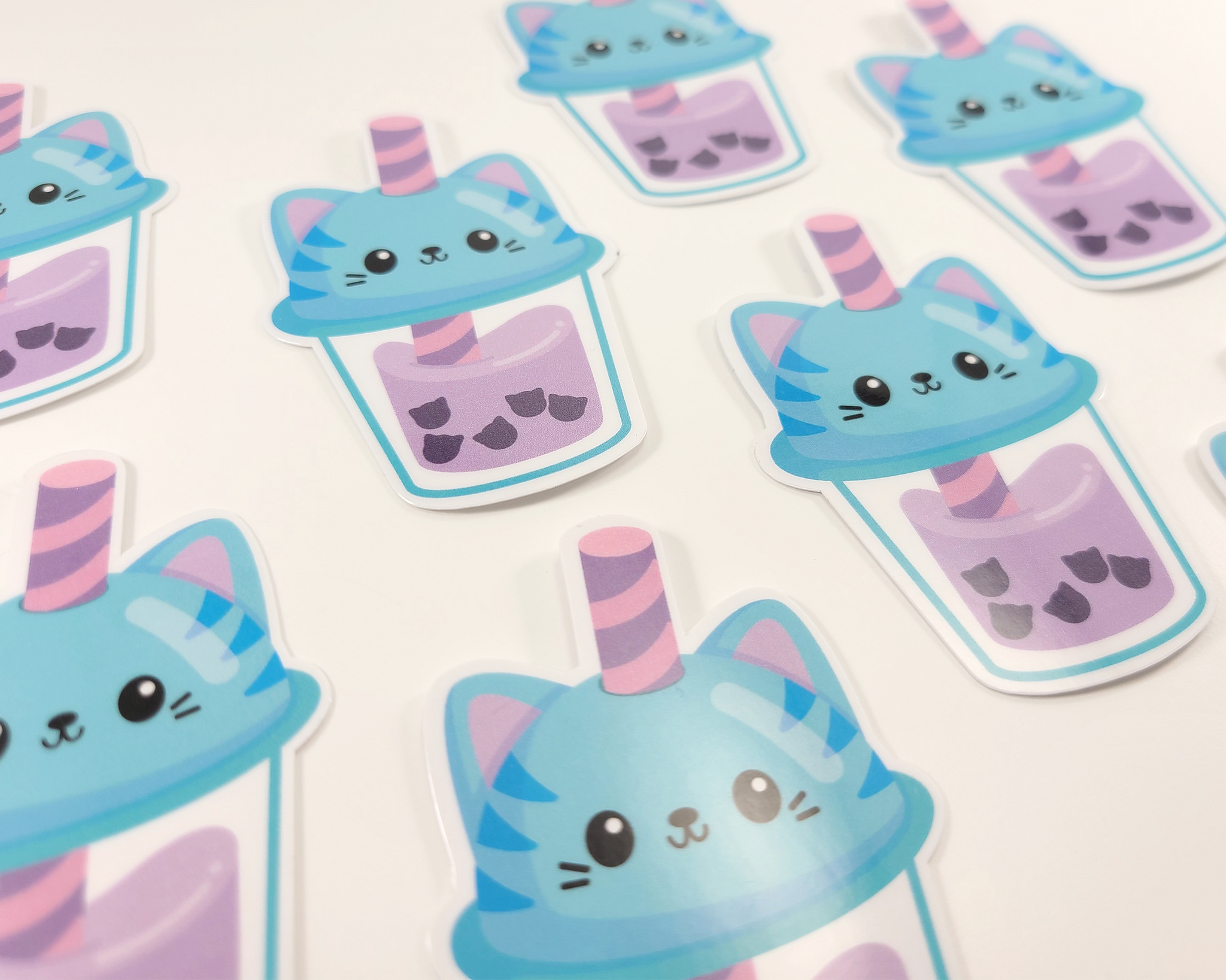 Boba Cat Cup Sticker