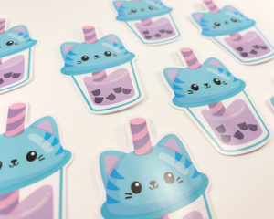 Boba Cat Cup Sticker