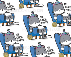Cat My Kinda Party Sticker