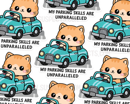 Cat Parallel Parking Sticker