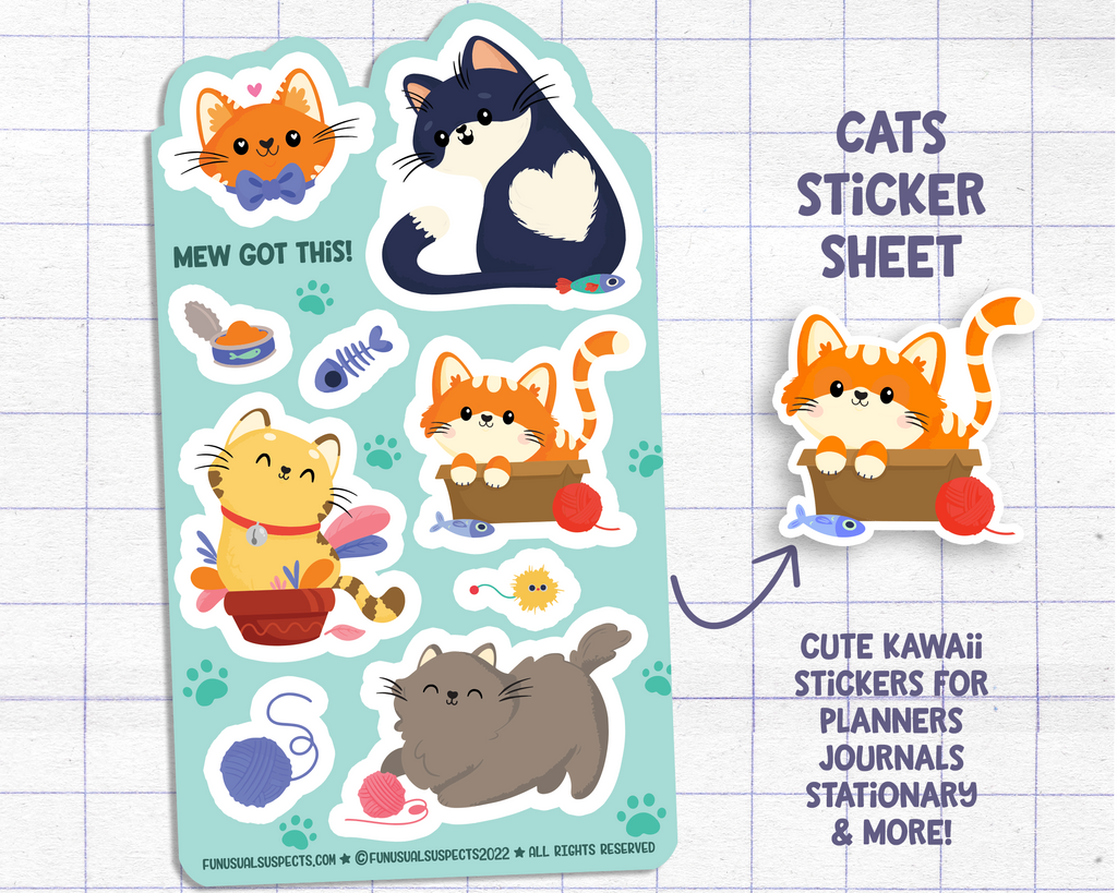 Cats Sticker Sheet